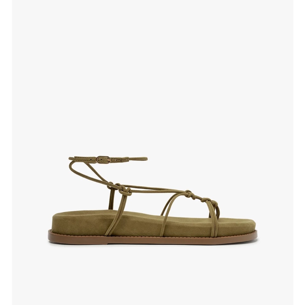 SCHUTZ Olive Green Strappy Sandals